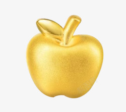 手绘金子金子做成的苹果高清图片