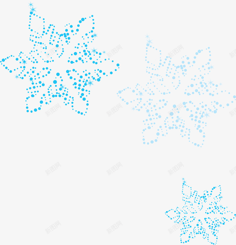 手绘冬季小点雪花png免抠素材_88icon https://88icon.com 冬季 雪花