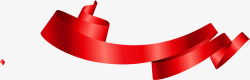 弯曲红色丝带条幅素材
