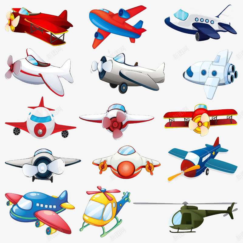 卡通玩具飞机png免抠素材_88icon https://88icon.com 卡通 玩具 飞机