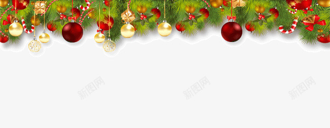 圣诞节挂饰png免抠素材_88icon https://88icon.com 圣诞节 圣诞雨伞 松树枝 礼物 铃铛