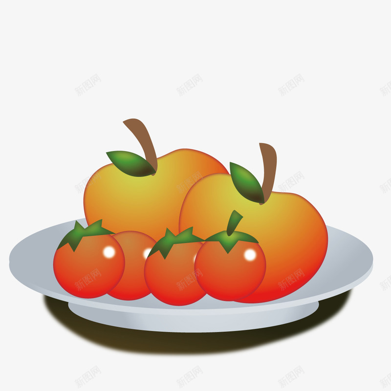放在盘子里的西红柿和苹果矢量图ai免抠素材_88icon https://88icon.com 放在 盘子 苹果 西红柿 矢量图