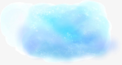 蓝色梦幻冬季雪花素材