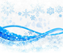 冬季美丽蓝色雪花素材