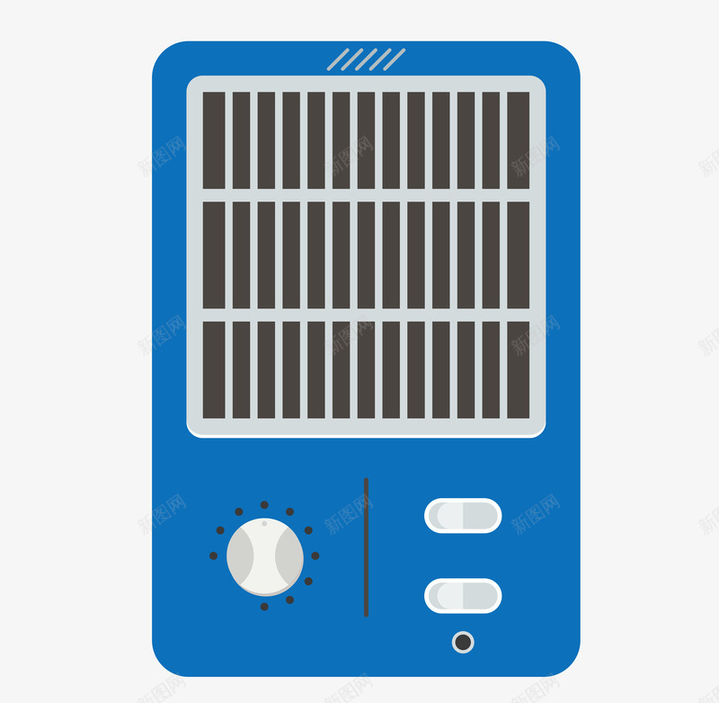 夏季空调扇矢量图ai免抠素材_88icon https://88icon.com 夏季 家电 空调扇 蓝色 矢量图