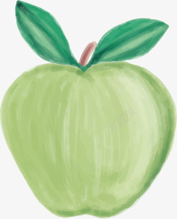 青苹果卡通鲜嫩水果矢量图素材