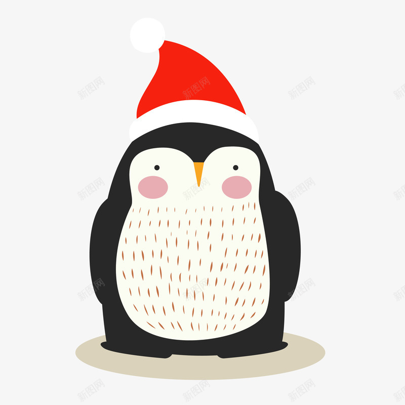 冬季小企鹅png免抠素材_88icon https://88icon.com 冬季动物 圣诞帽 小企鹅 小企鹅图案 彩色底纹 扁平化 矢量图案