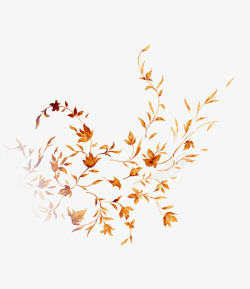 树叶黄色秋天飘落免费素材