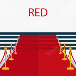 红色地毯台阶舞台矢量图素材