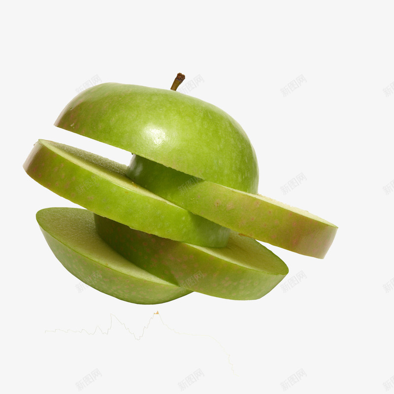 切片的苹果png免抠素材_88icon https://88icon.com 切片的苹果 水果 绿色 苹果 食品