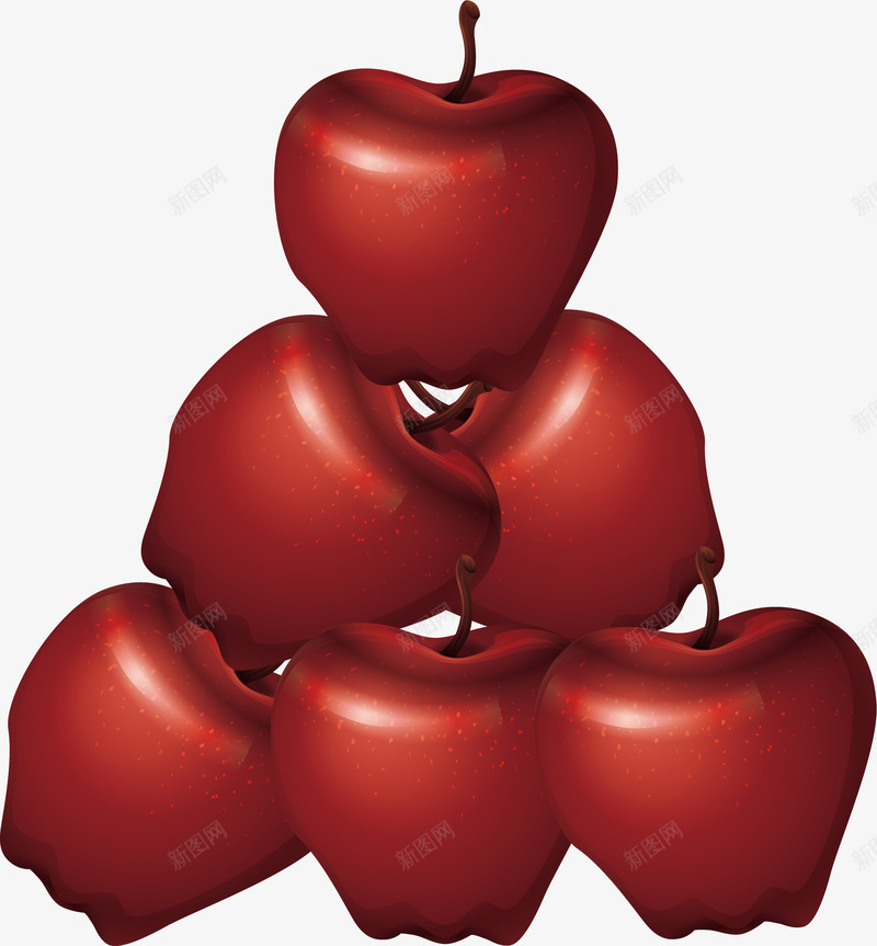 一堆红苹果png免抠素材_88icon https://88icon.com 矢量素材 红苹果 花牛苹果 蛇果