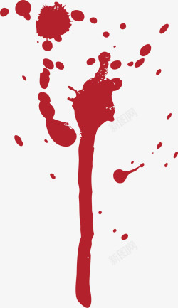 鲜血流淌的血液矢量图高清图片