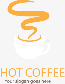 咖啡店简笔画热咖啡的店铺LOGO图标高清图片