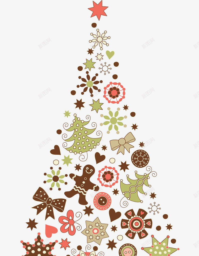 组合圣诞树元素png免抠素材_88icon https://88icon.com 圣诞树 圣诞树装饰素材