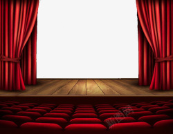 红色幕布与舞台素材