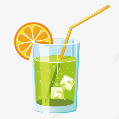 橙汁饮料杯PPT创意旅游橙汁图标矢量图图标