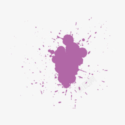 紫色污渍油漆喷溅素材