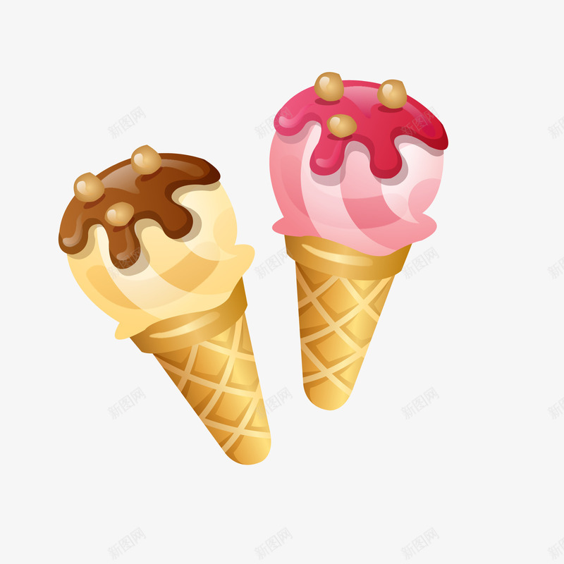 甜筒冰淇淋食物矢量图ai免抠素材_88icon https://88icon.com 冰淇淋 卡通 夏季 甜筒 美食 雪糕 食物设计 矢量图
