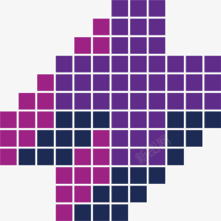 紫色方块波纹排列组合矢量图素材