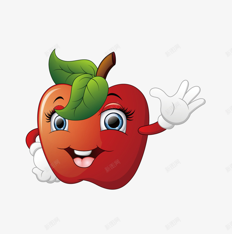 卡通苹果矢量图eps免抠素材_88icon https://88icon.com PNG图 PNG图下载 创意卡通 卡通 卡通插图 处暑 插图 水果 苹果 矢量图