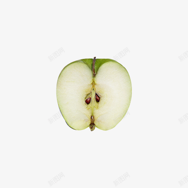 切开的青苹果png免抠素材_88icon https://88icon.com 切开的苹果 半个苹果 吃的 水果 苹果 青苹果