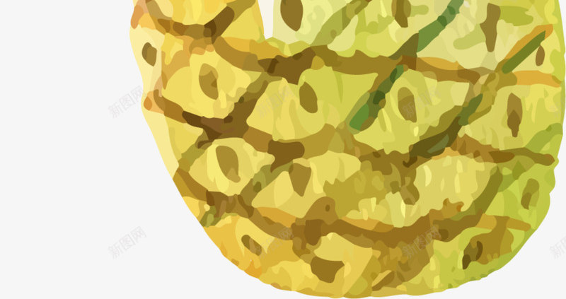 夏季水果手绘菠萝png免抠素材_88icon https://88icon.com 一个菠萝 夏天水果 夏季水果 手绘菠萝 水彩 绘画