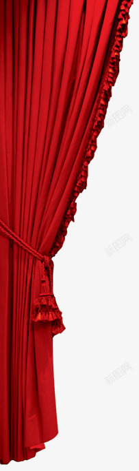红色褶皱舞台幕布素材