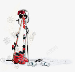滑雪工具冬季滑雪工具高清图片
