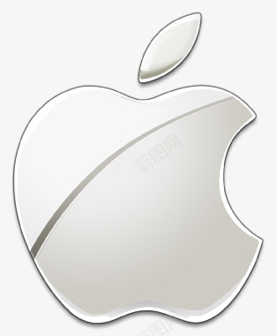 亮铂色苹果logo图标图标