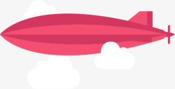 手绘粉色卡通小飞机素材