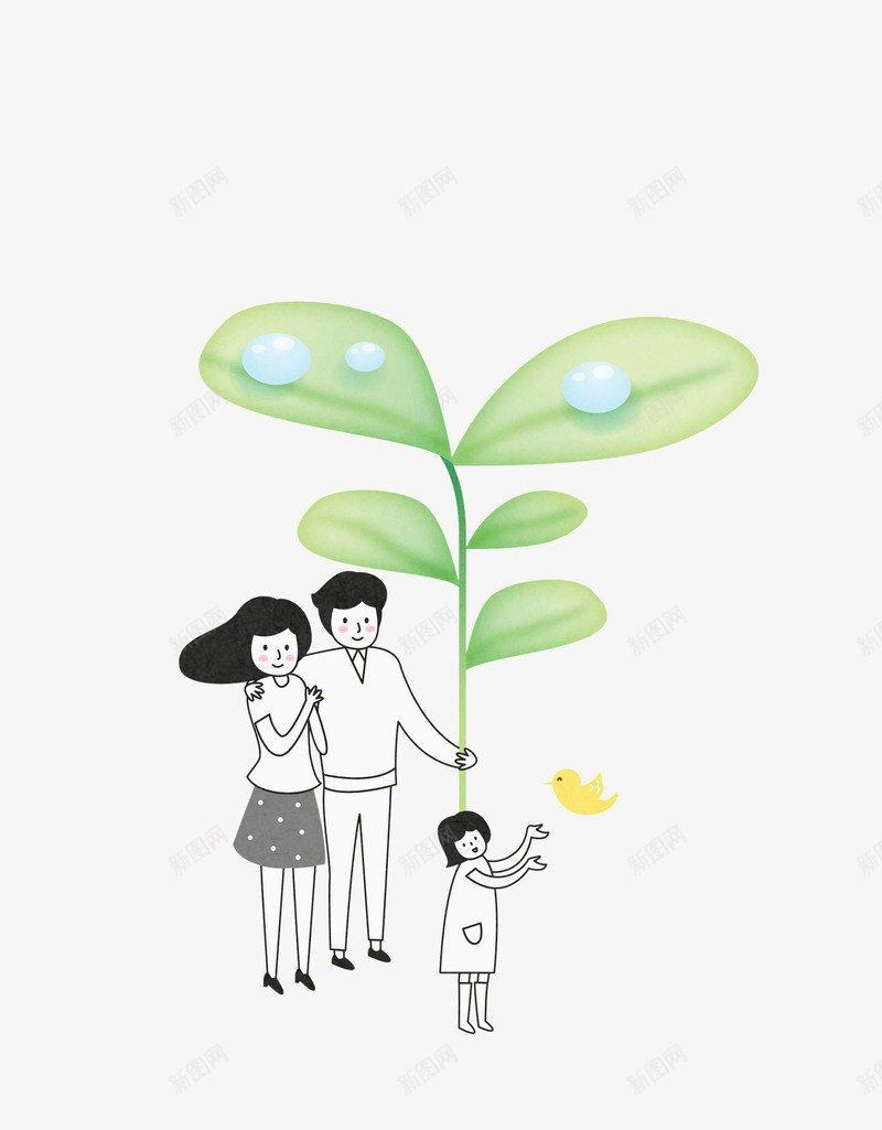 手绘新叶卡通人物png免抠素材_88icon https://88icon.com 卡通人物 叶子 叶芽 大自然 嫩芽 小鸟 手绘 新叶 树叶 植物 露珠