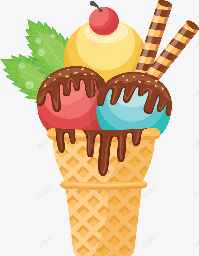 黄色卡通巧克力甜筒png免抠素材_88icon https://88icon.com 冰淇淋 凉爽夏季 夏天 夏日解暑 巧克力甜筒 清凉 雪糕