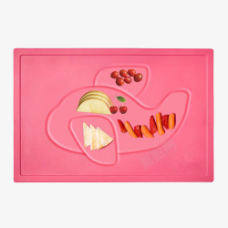 粉红色小飞机餐盘垫实物素材