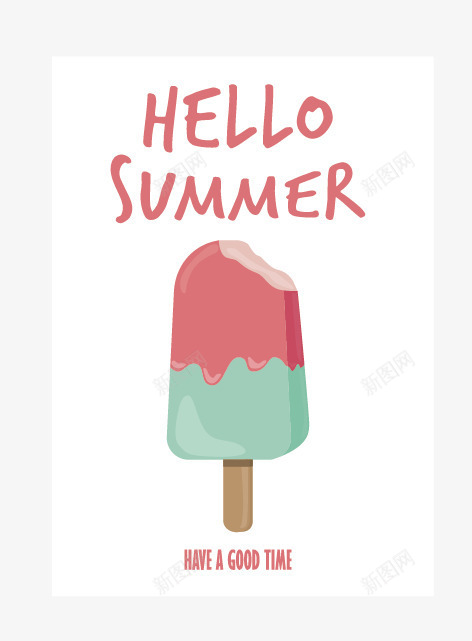 hellosummerpng免抠素材_88icon https://88icon.com hello summer 冰激凌 唯美海报 夏季海报 矢量海报 简约海报