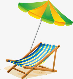 夏季休闲沙滩躺椅素材