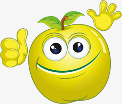 黄苹果微笑的黄苹果高清图片