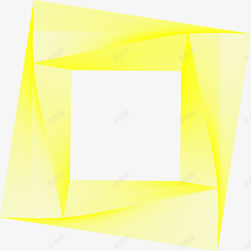 黄色组合方框png免抠素材_88icon https://88icon.com 清新方向 清新框架 简约图形 组合框架 边框纹理 黄色方框