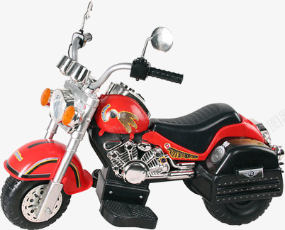 红色摩托车儿童玩具png免抠素材_88icon https://88icon.com 儿童 摩托车 玩具 红色