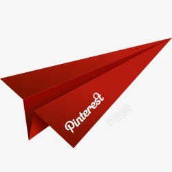 折纸纸飞机Pinterest红素材