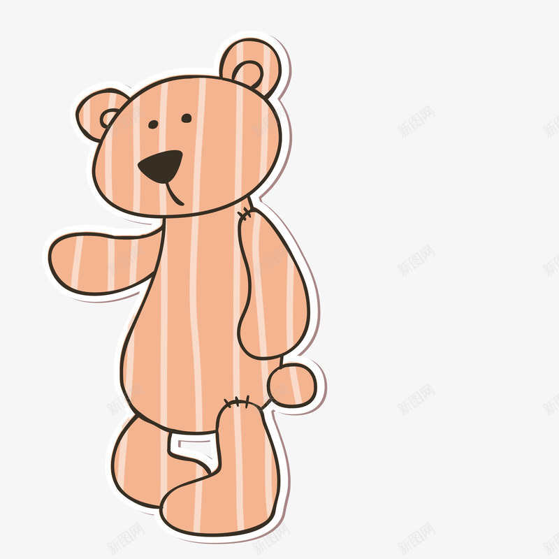 可爱卡通小熊png免抠素材_88icon https://88icon.com 一只小熊 动物 卡通小熊 手绘平面 玩偶熊 玩具小熊 粉色小熊