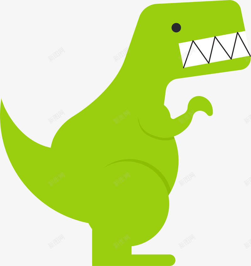 绿色扁平可爱恐龙png免抠素材_88icon https://88icon.com 儿童玩具 可爱恐龙 小孩 游戏 玩耍 童趣 绿色恐龙