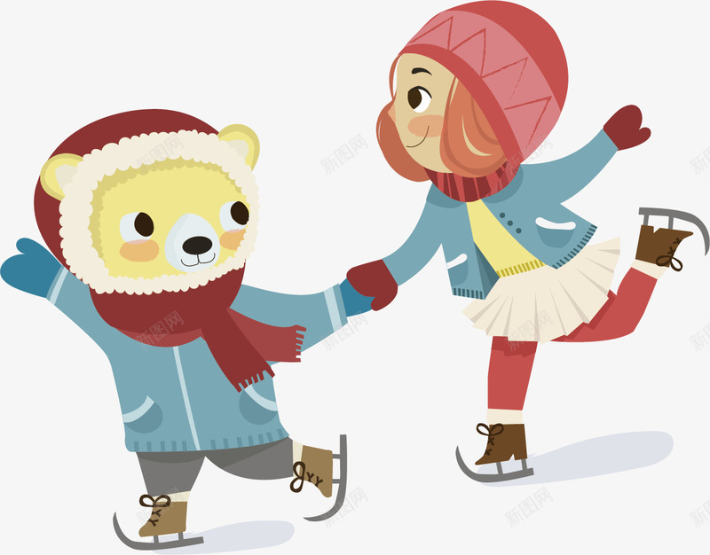 滑冰小孩冬季旅游png免抠素材_88icon https://88icon.com 冬季 冬季旅游 小孩 旅游