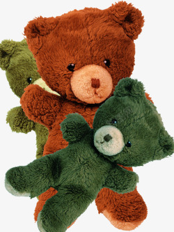 褐色熊三只毛绒玩具熊高清图片