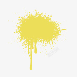 黄色喷溅油污矢量图素材