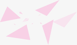 粉色卡通可爱三角组合素材