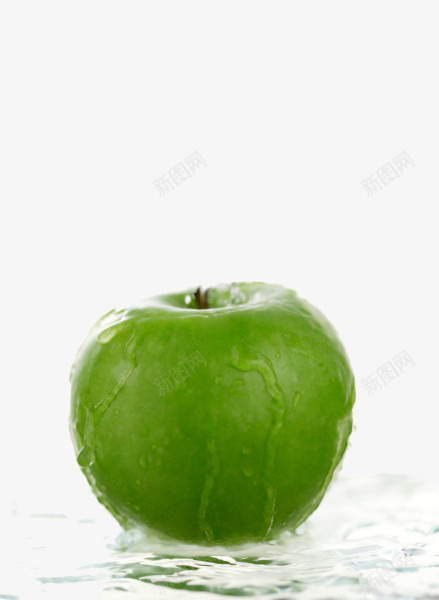 新鲜的苹果png免抠素材_88icon https://88icon.com 水果 水流 流水 清脆 青苹果