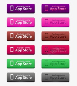 苹果商店AppStore按钮PSD高清图片