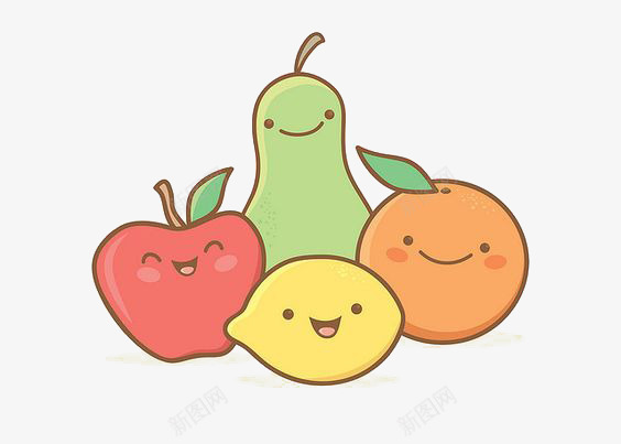 水果拟人png免抠素材_88icon https://88icon.com 卡通 手绘 拟人 插画 柠檬 橙子 水果 苹果 鸭梨