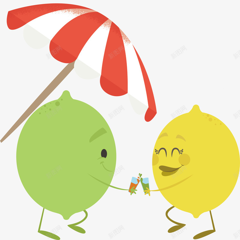 避暑的水果png免抠素材_88icon https://88icon.com 可爱卡通 夏季 太阳伞 想象 水果 遮阳 避暑
