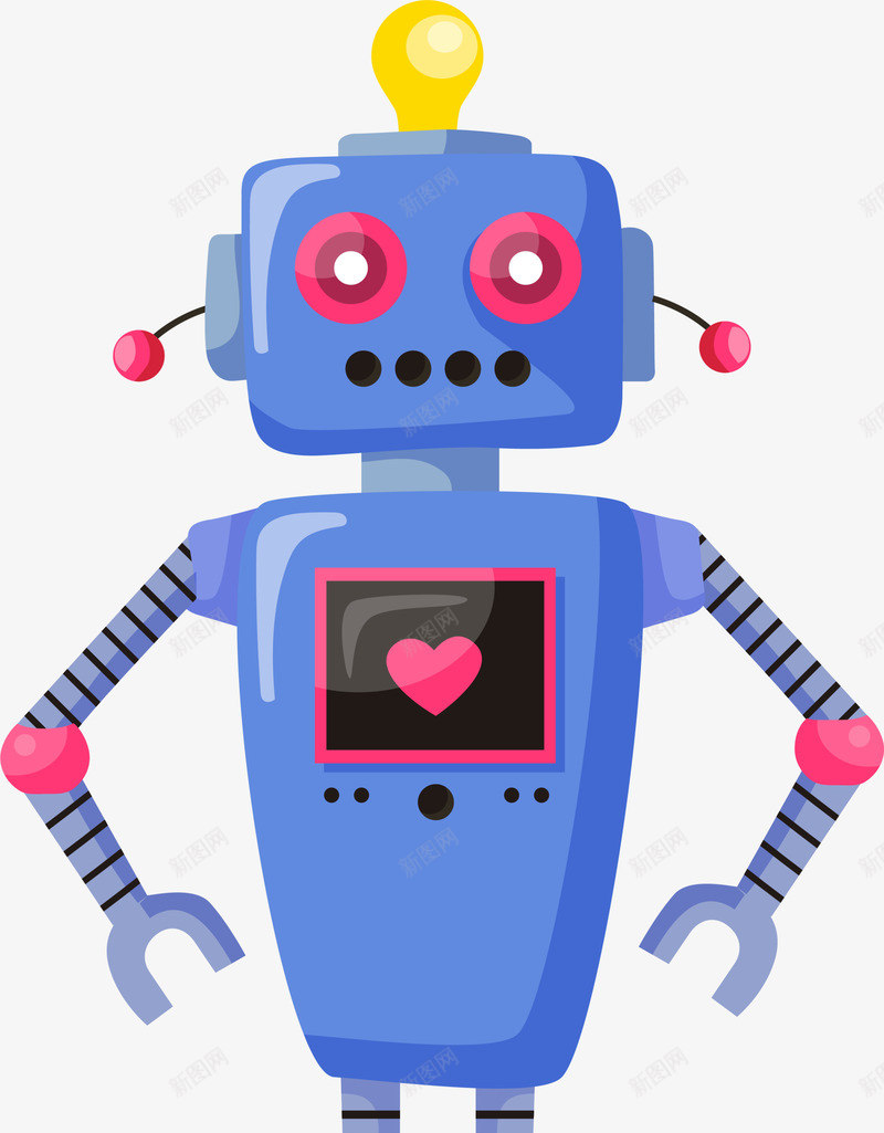 儿童节玩具机器人png免抠素材_88icon https://88icon.com 儿童节 帅气机器人 爱心 玩具机器人 童趣 蓝色机器人